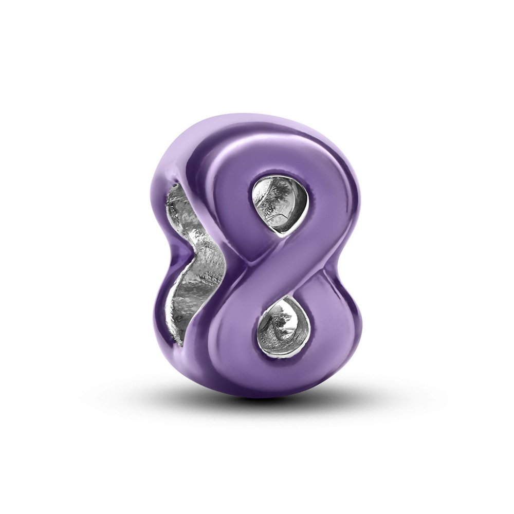 794909C01.jpg Pandora – Charm Infinito em Prata 925 com Esmalte Lilás (794909C01) - Image 1